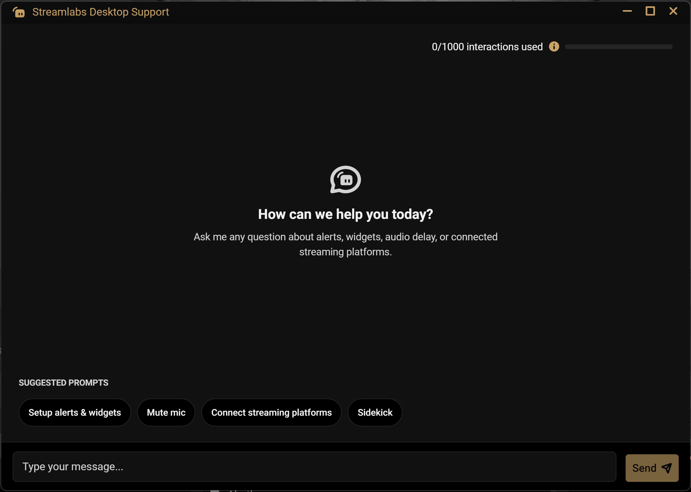 Ask Kevin chat function popup in Desktop